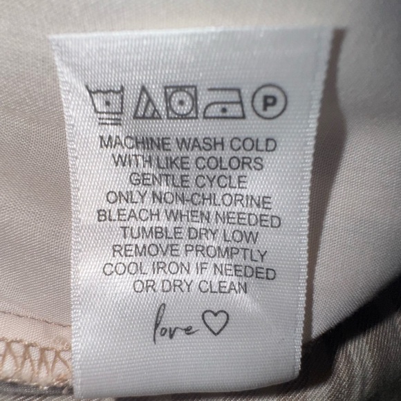 NEW Nic+Zoe Cafe Straight Leg Pant striped pockets pull on linen beige Sz 8 VGUC - Picture 9 of 10